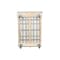 Steele Canvas Basket 14 BU Permanent Truck Natural Canvas w/Grey Vinyl - 4in Casters 9214CNATVGRYW4 - alternate 2